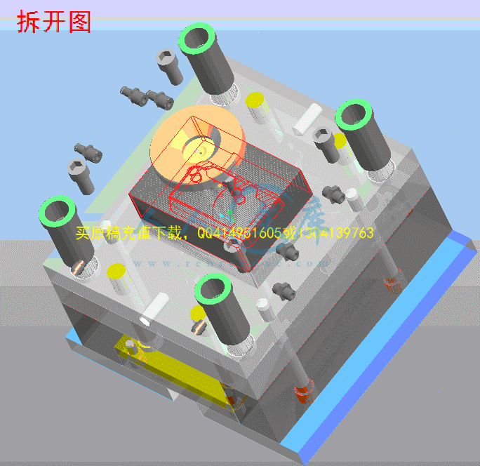 P摘要/PP本文主要讲述对数码相机面壳进行模具设计的过程,通过对塑件的工艺分析,设计出塑料模具,并通过对模具设计与分类信息及产品材料的性能分析,初步选择注塑机。/PP这次设计是对数码相机面壳的注射模进行了设计研究。该塑件成品的表面要求一般沙面,但要求耐老化耐磨损,使用寿命较长。故在设计中选ABS(丙烯腈丁二烯苯乙烯共聚物),潜浇口以保证其外观要求。由于塑件有较复杂外形轮廓及内部结构,产品倒钩距离较长需做油缸斜抽芯,对模具结构型腔排布的限制和生产数量等生产成本综合考虑,确定在该设计中,型芯型腔为便于加工尽量