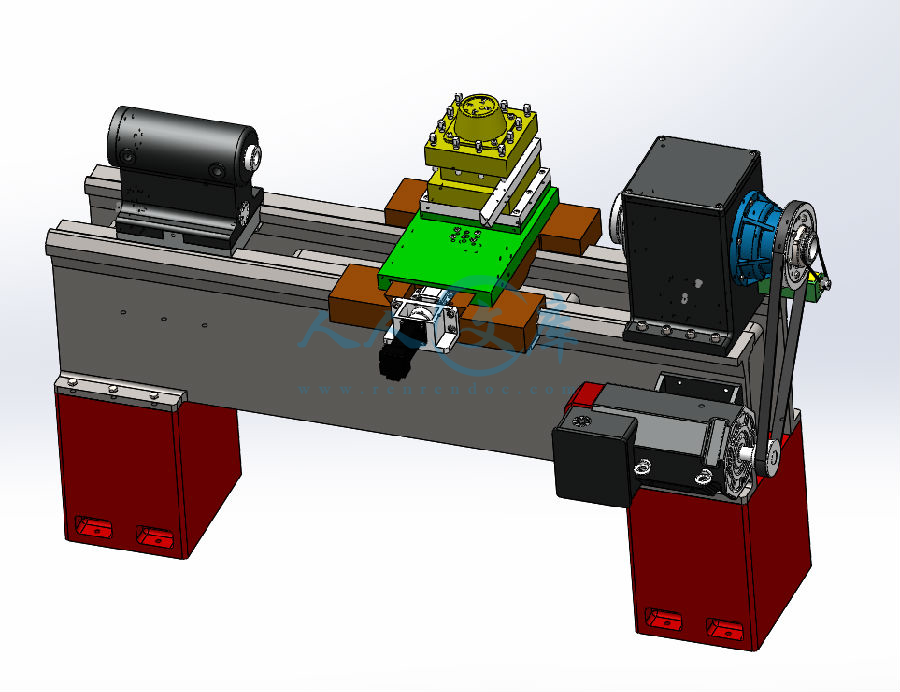 C6140数控车床三维模型SolidWorks设计C61图纸建筑表示轴线附加怎么中图片