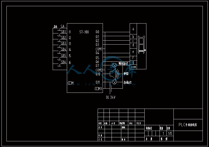 智能窗帘PLC控制系统的设计(含全套CAD图纸