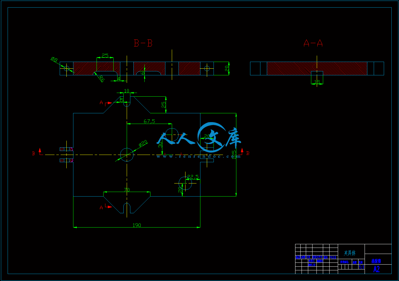 钻孔4-Φ15夹具夹具零件图.gif