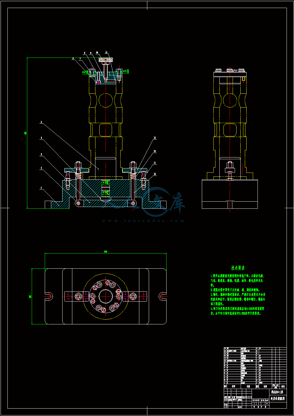 攻6-M8-6H深10夹具装配图.gif
