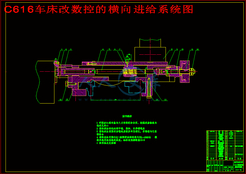C616车床改数控的横向进给系统图.gif