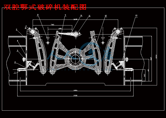 双腔鄂式破碎机装配图.gif