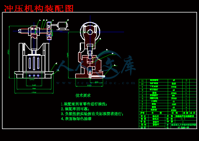 冲压机构装配图.gif