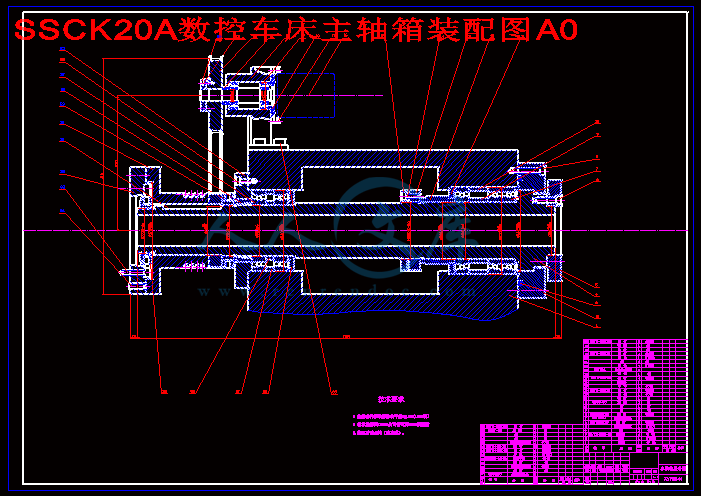 SSCK20A数控车床主轴箱装配图A0.gif