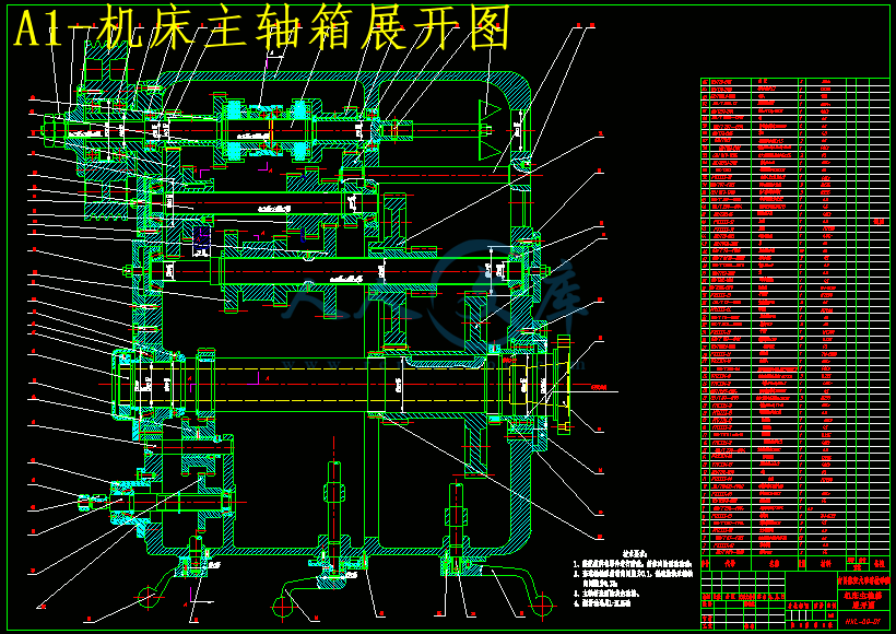 A1-机床主轴箱展开图.gif